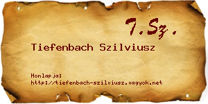 Tiefenbach Szilviusz névjegykártya
